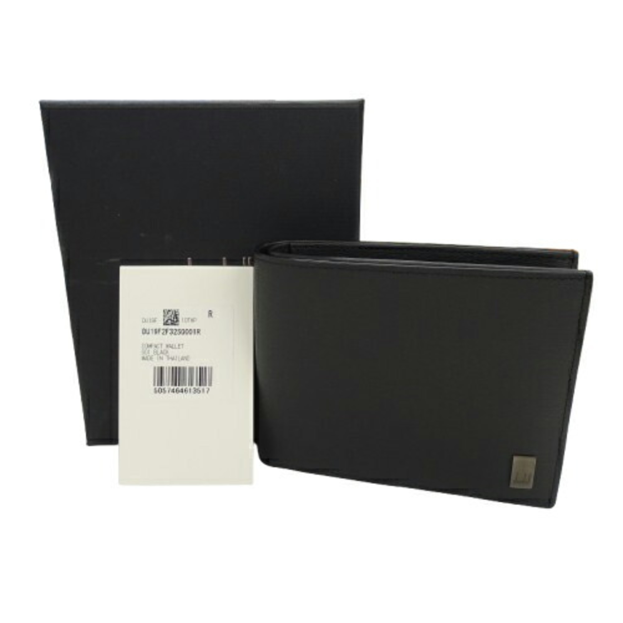 Dunhill Men's Bi-fold Wallet Leather Sidecar Black DU19F2F32SG001R