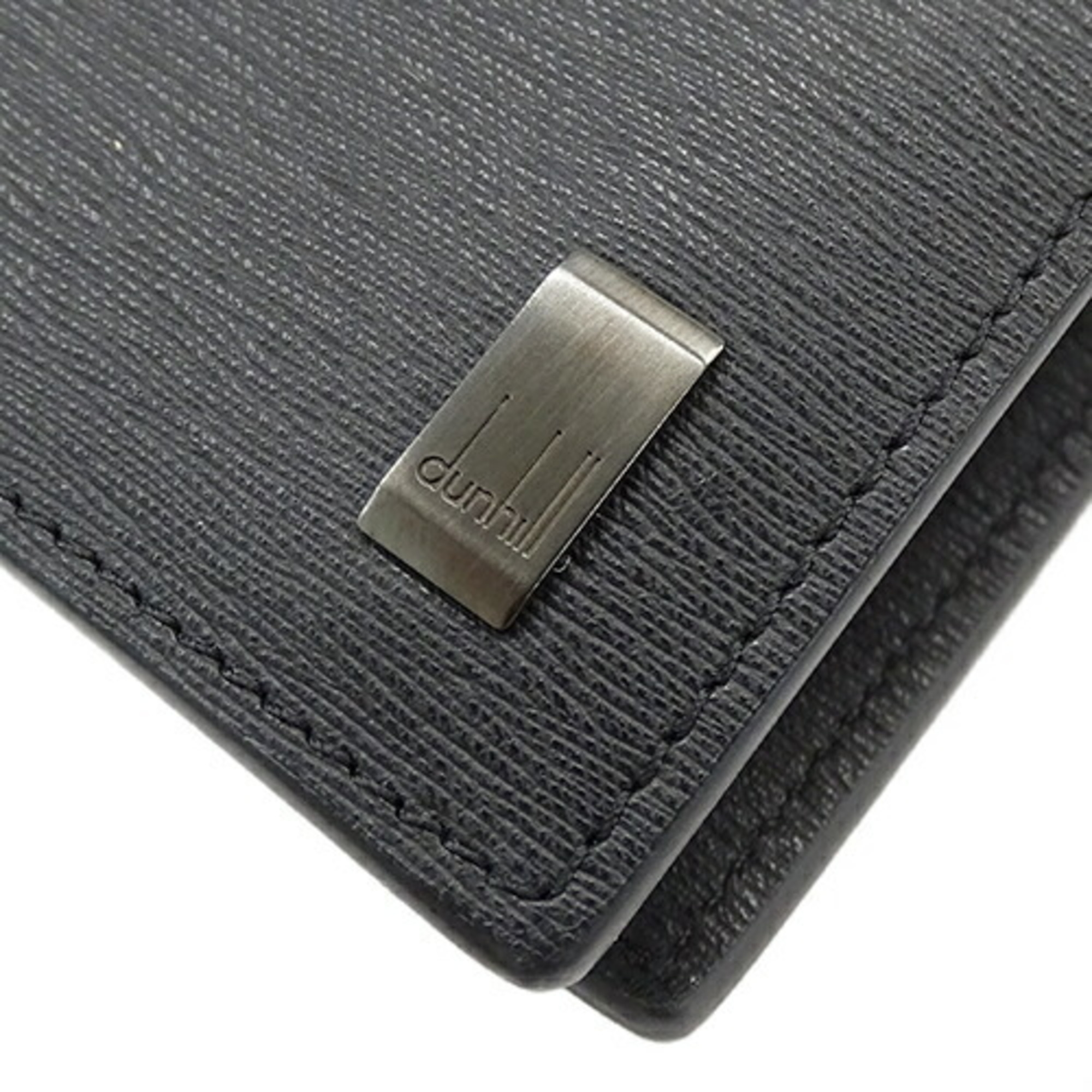 Dunhill Men's Bi-fold Wallet Leather Sidecar Black DU19F2F32SG001R