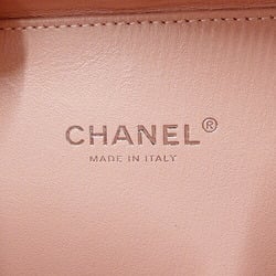 Chanel CHANEL Bag CC Filigree Women's Shoulder Handbag 2way Grained Calfskin Pink White Chain