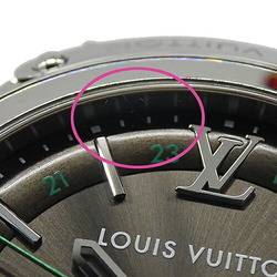 Louis Vuitton LOUIS VUITTON Watch Men's Fifty Five GMT Date Automatic AT Stainless Steel SS Q6D30 Silver Gray Polished