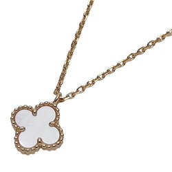 Van Cleef & Arpels Sweet Alhambra Necklace for Women, 750YG, Mother of Pearl, Yellow Gold, Polished