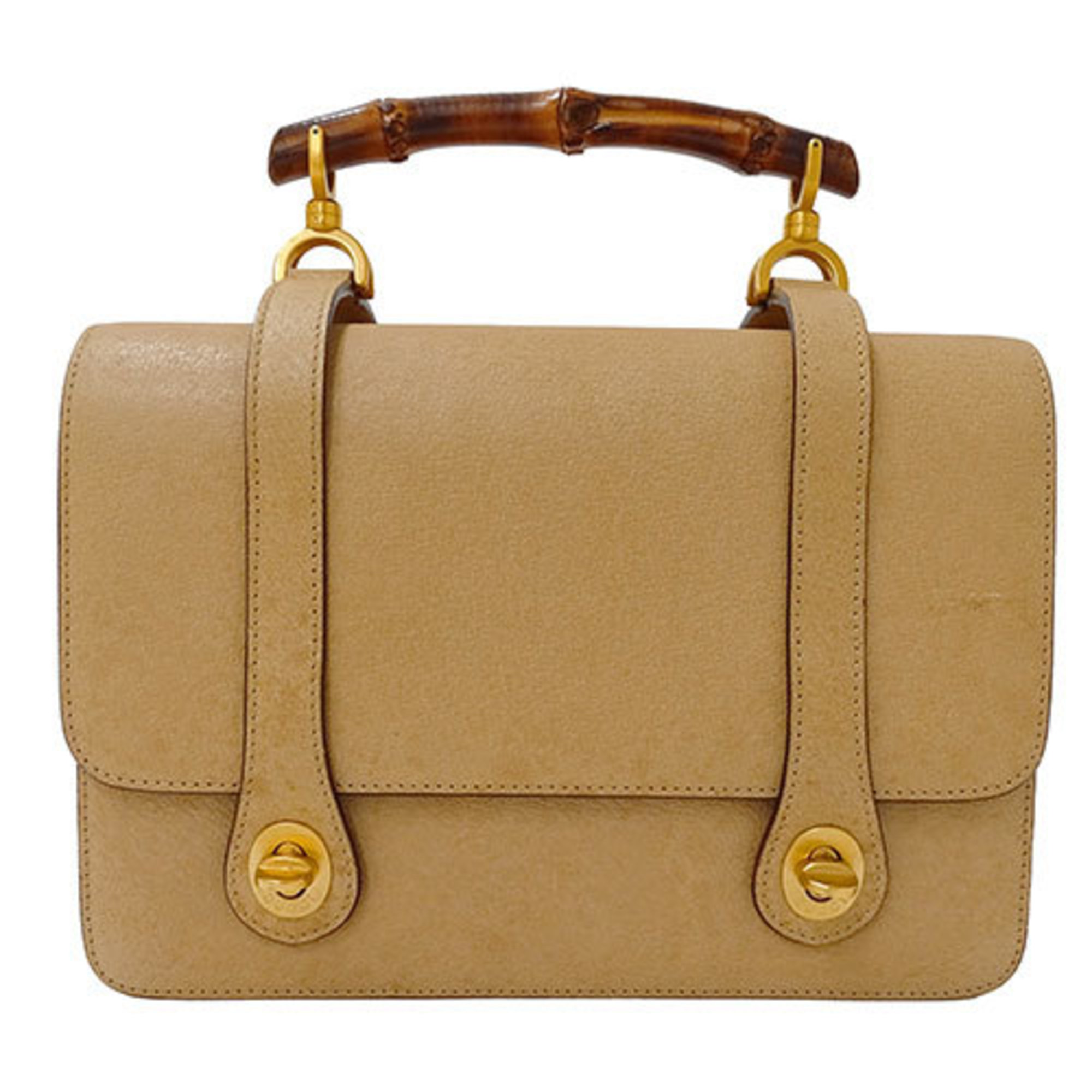 Gucci GUCCI Bag Women's Handbag Shoulder 2way Bamboo Leather Beige 000・110・0228 Double Face