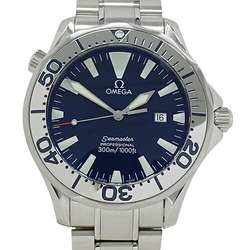 OMEGA Seamaster 2265.80 Watch Men's Professional 300m Date Quartz Stainless Steel SS Silver Blue Polished