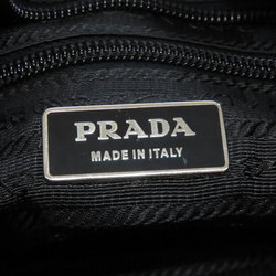 Prada shoulder bag with metal fittings, nylon material, for women, PRADA