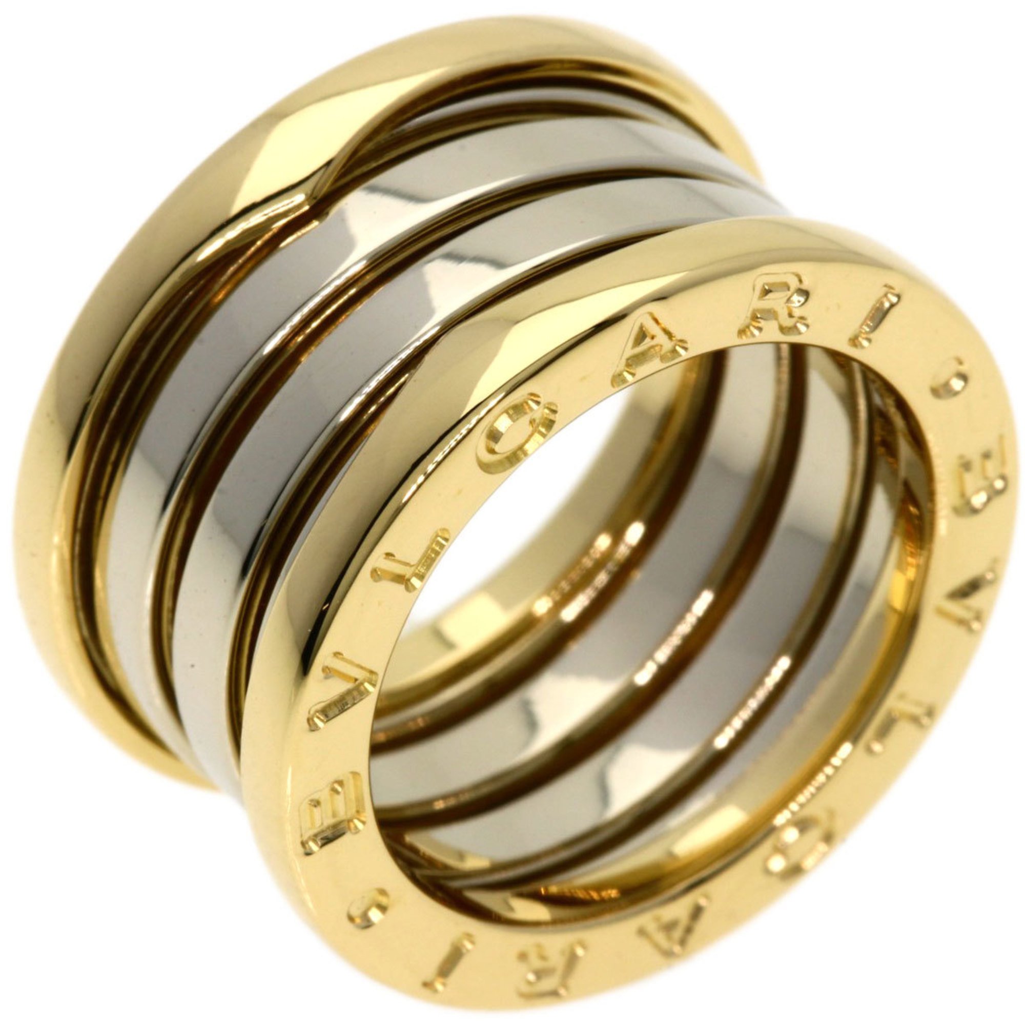 BVLGARI B-zero1 Ginza Limited 4 Hand M #48 Ring K18 Yellow Gold K18WG Women's