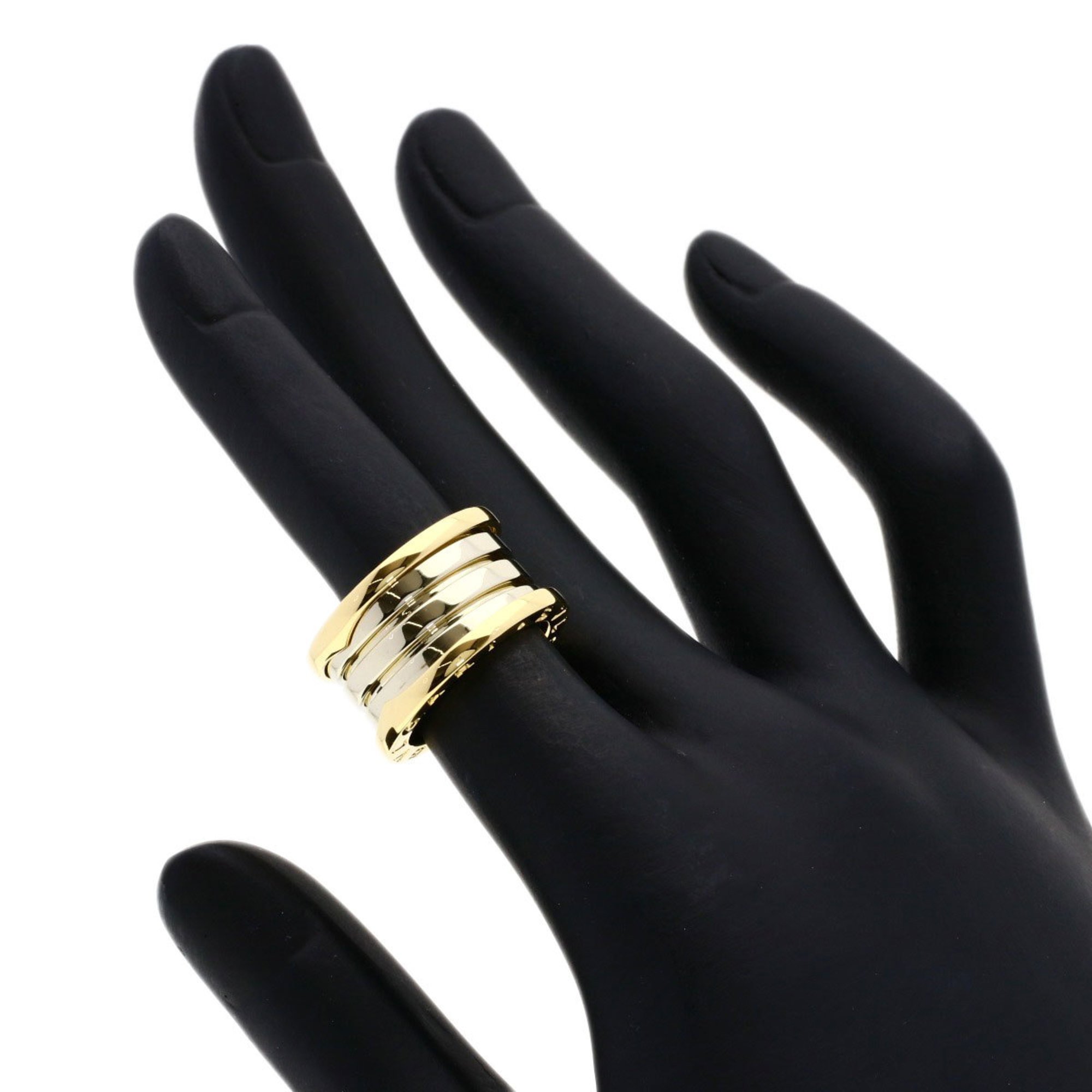 BVLGARI B-zero1 Ginza Limited 4 Hand M #48 Ring K18 Yellow Gold K18WG Women's