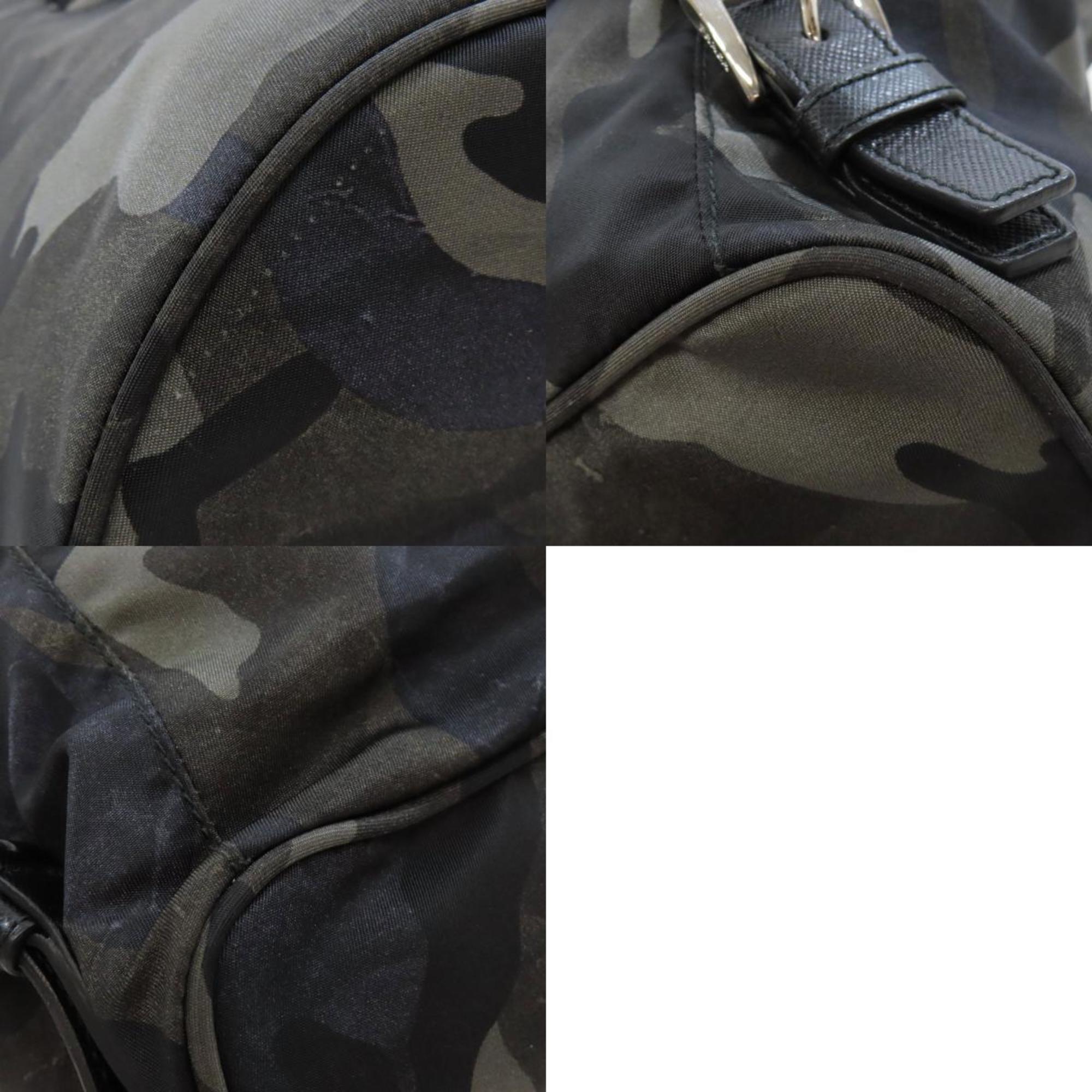 Prada hardware, camouflage pattern, nylon material, backpack, daypack, women's, PRADA