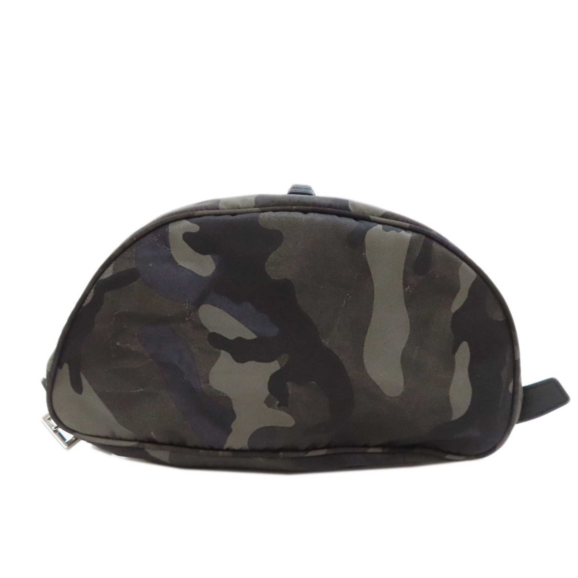 Prada hardware, camouflage pattern, nylon material, backpack, daypack, women's, PRADA