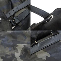 Prada hardware, camouflage pattern, nylon material, backpack, daypack, women's, PRADA