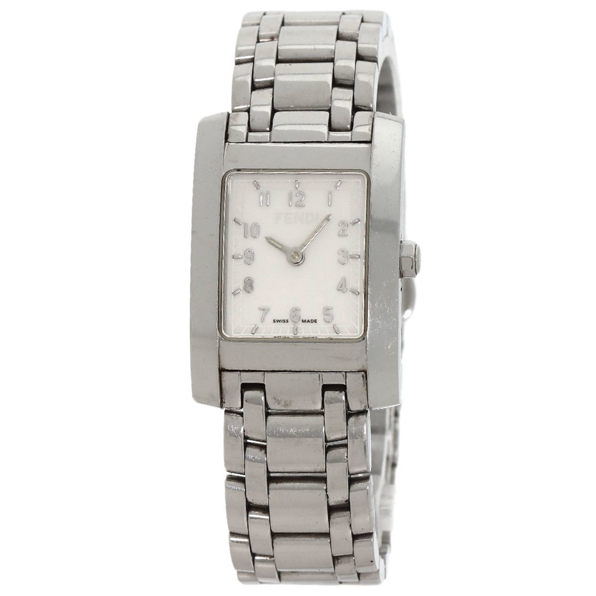 FENDI 7000L Square Face Watch Stainless Steel SS Ladies