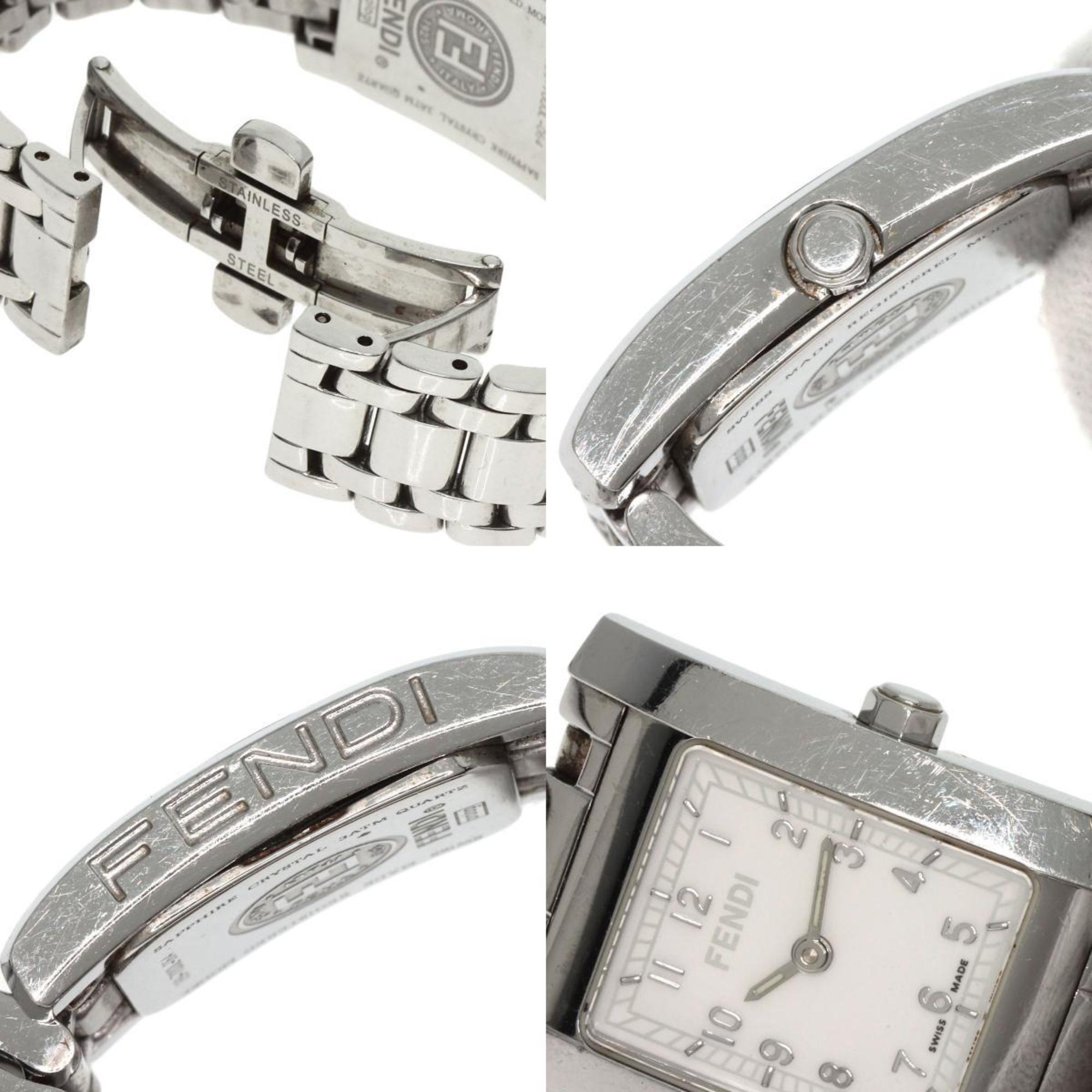 FENDI 7000L Square Face Watch Stainless Steel SS Ladies