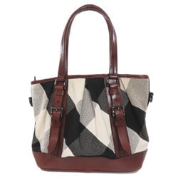 Burberry Checked Tote Bag Canvas Women's BURBERRY