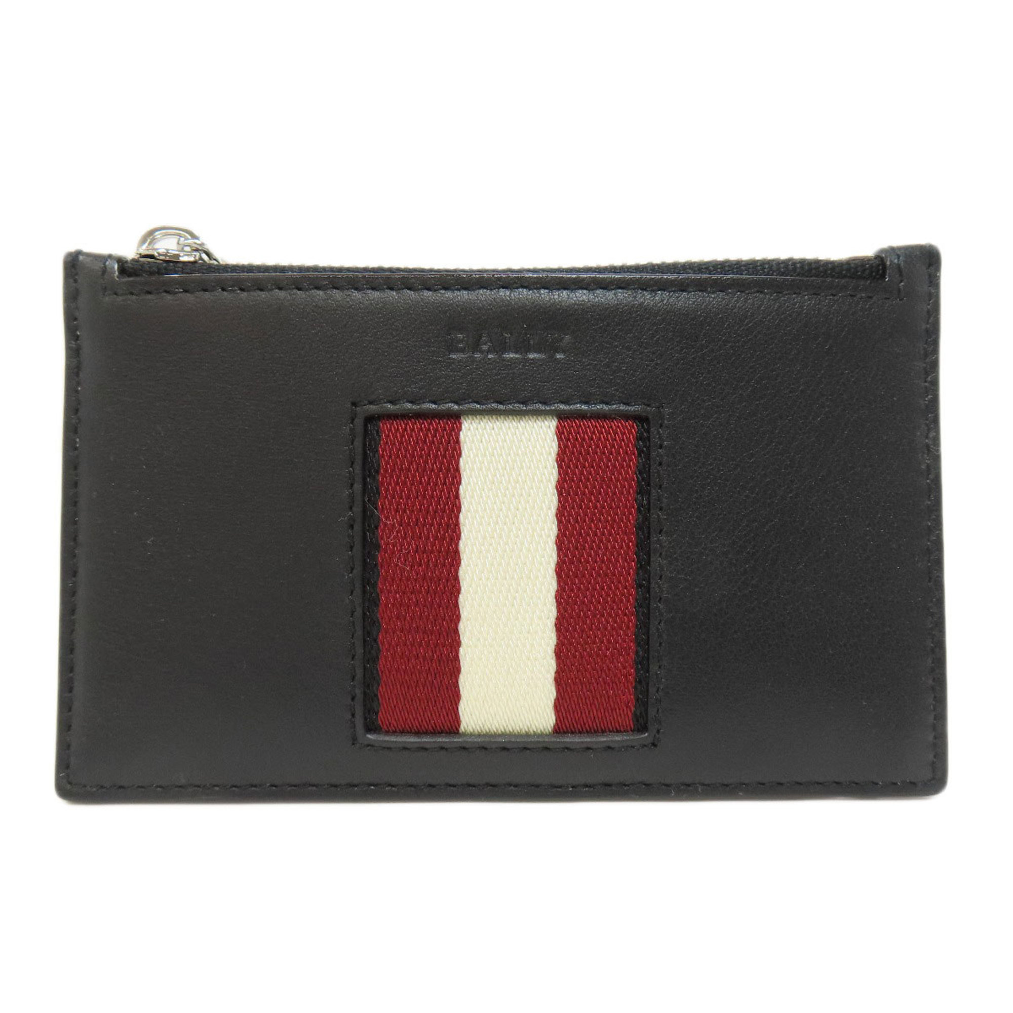 BALLY Bally Stripe Business Card Holder/Card Case Leather Women's