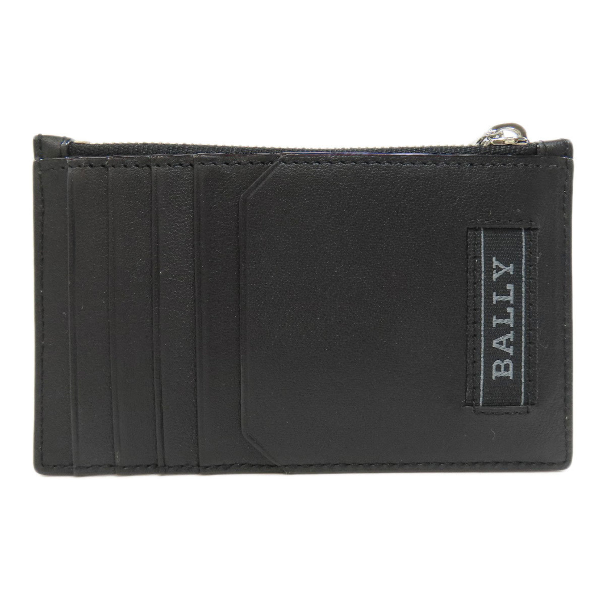 BALLY Bally Stripe Business Card Holder/Card Case Leather Women's