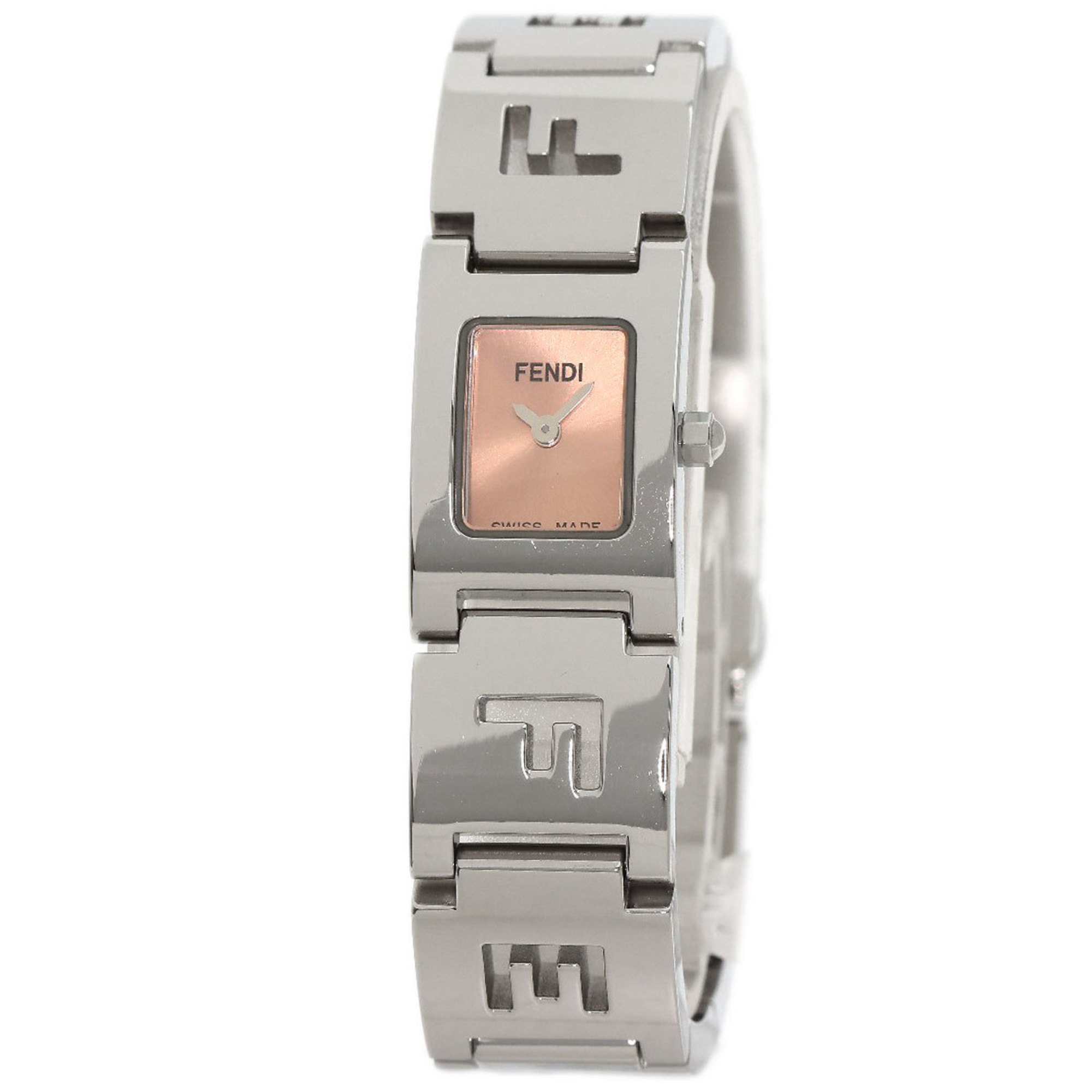 FENDI 3150L Square Face Watch Stainless Steel SS Ladies