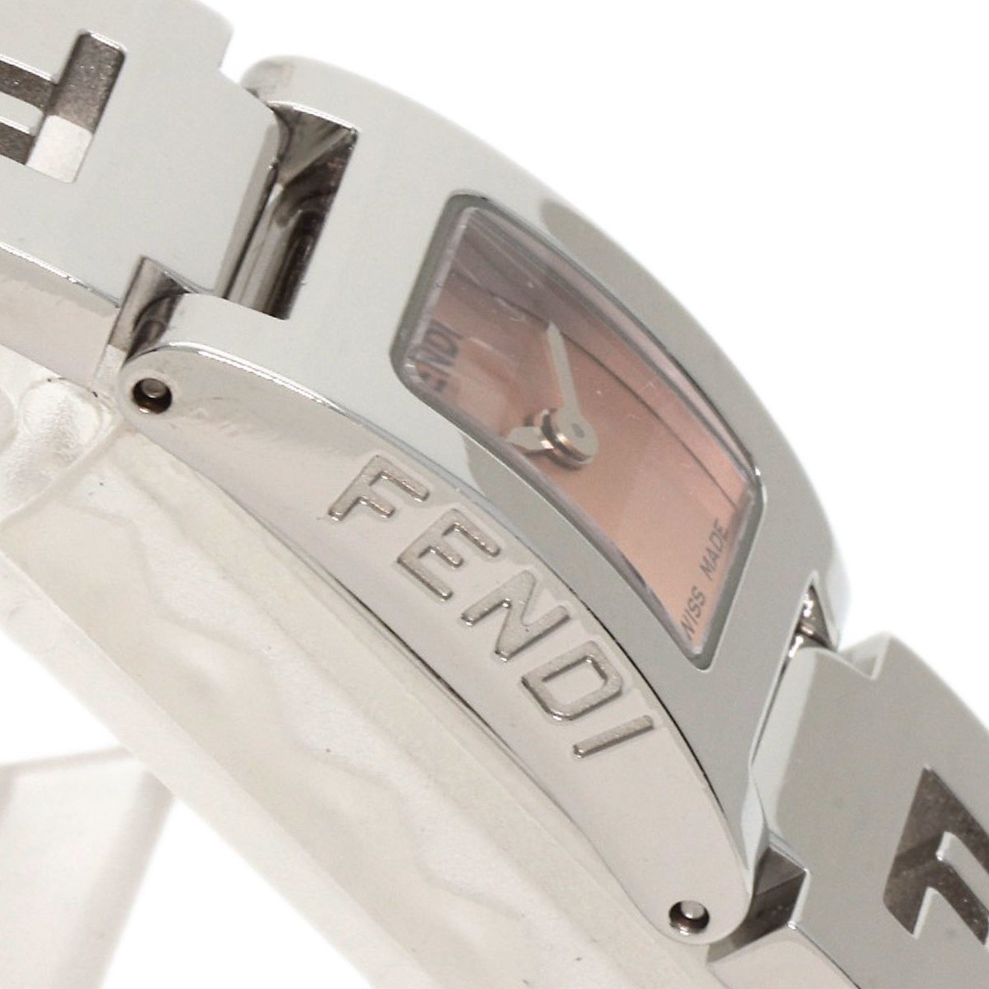 FENDI 3150L Square Face Watch Stainless Steel SS Ladies