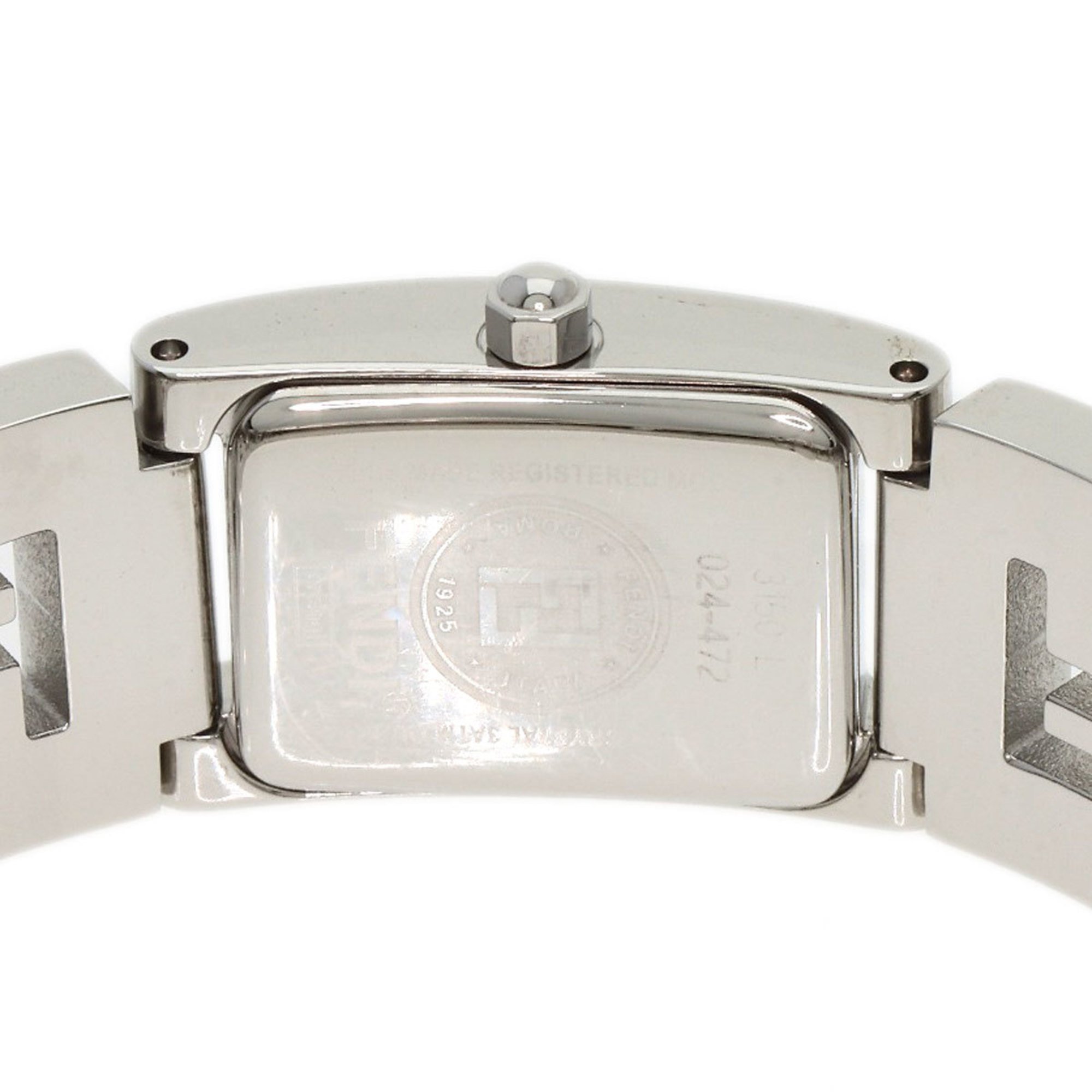 FENDI 3150L Square Face Watch Stainless Steel SS Ladies