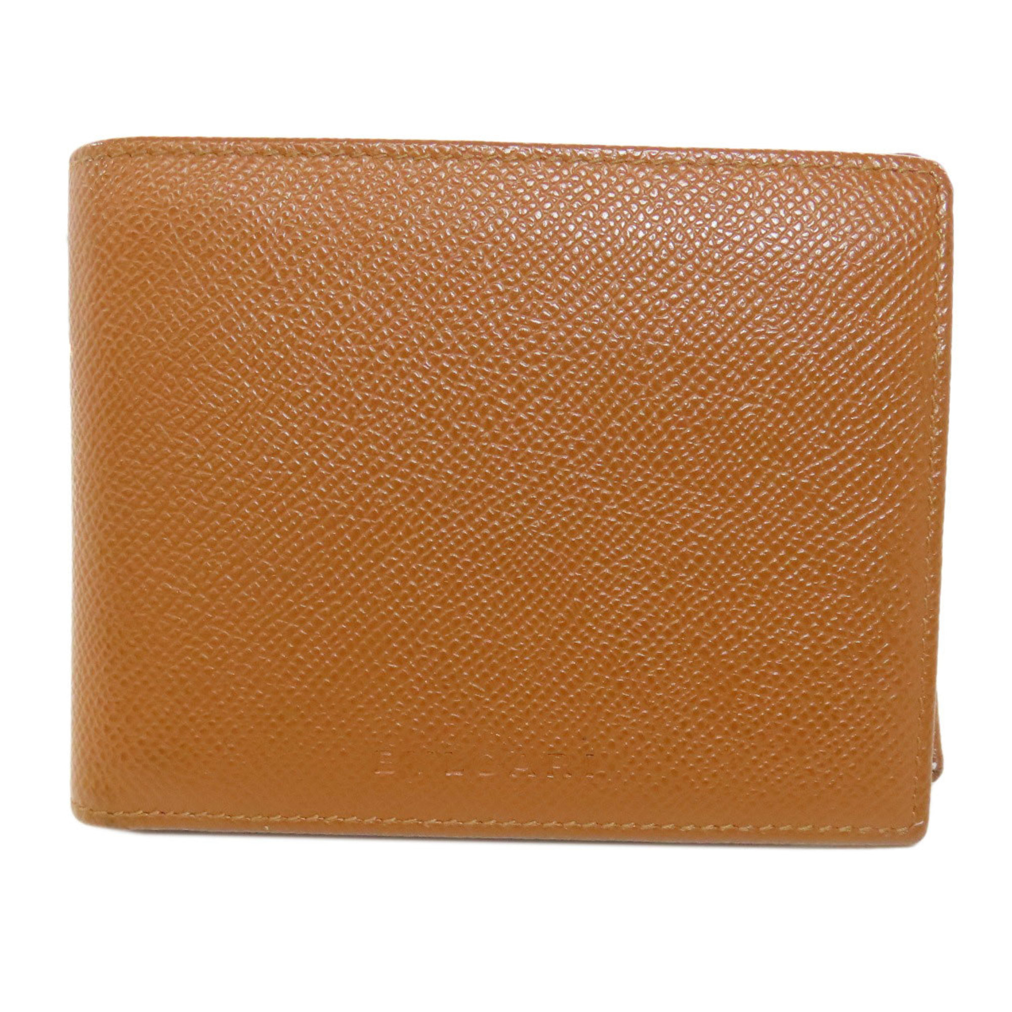 BVLGARI Bi-fold Wallet Leather Women's