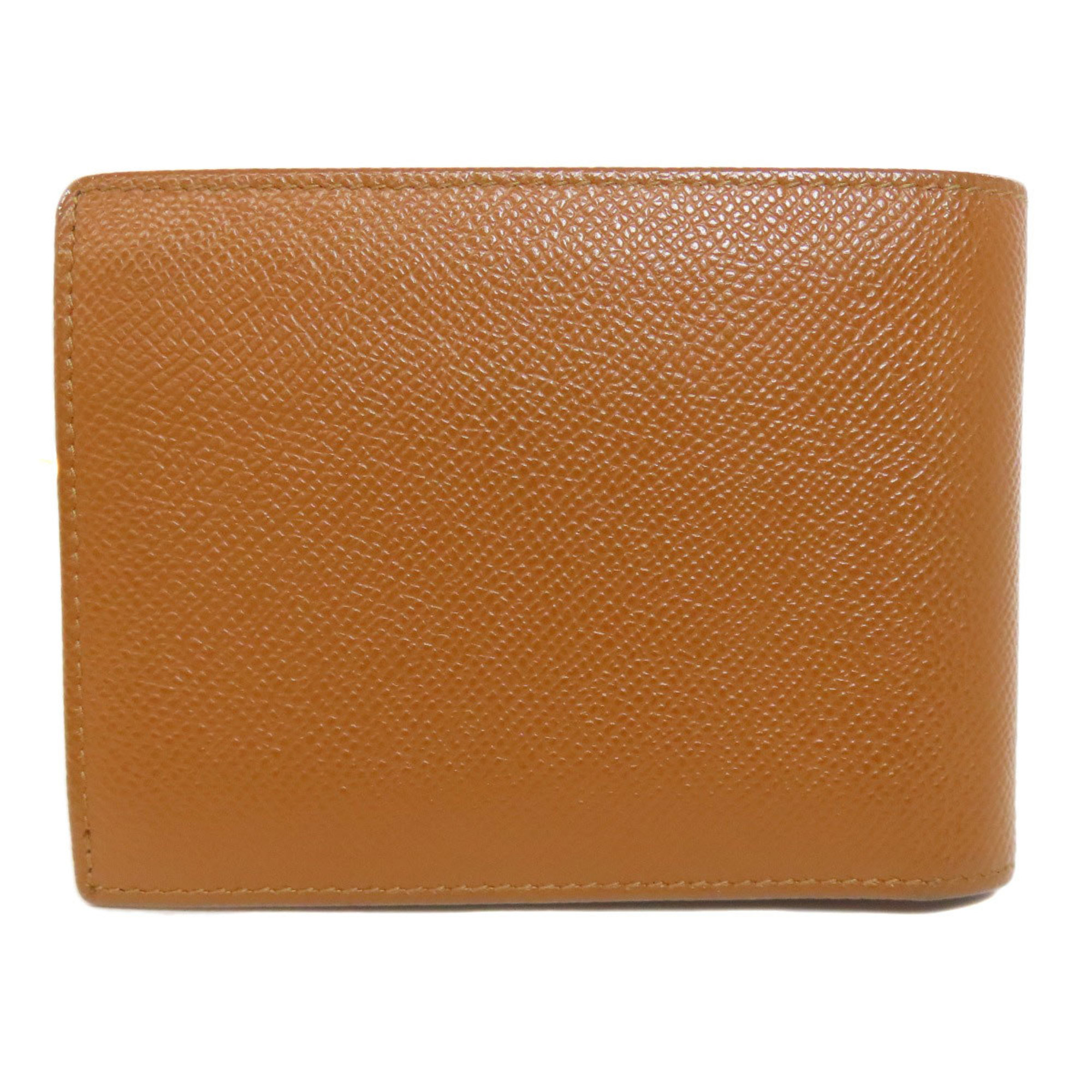 BVLGARI Bi-fold Wallet Leather Women's