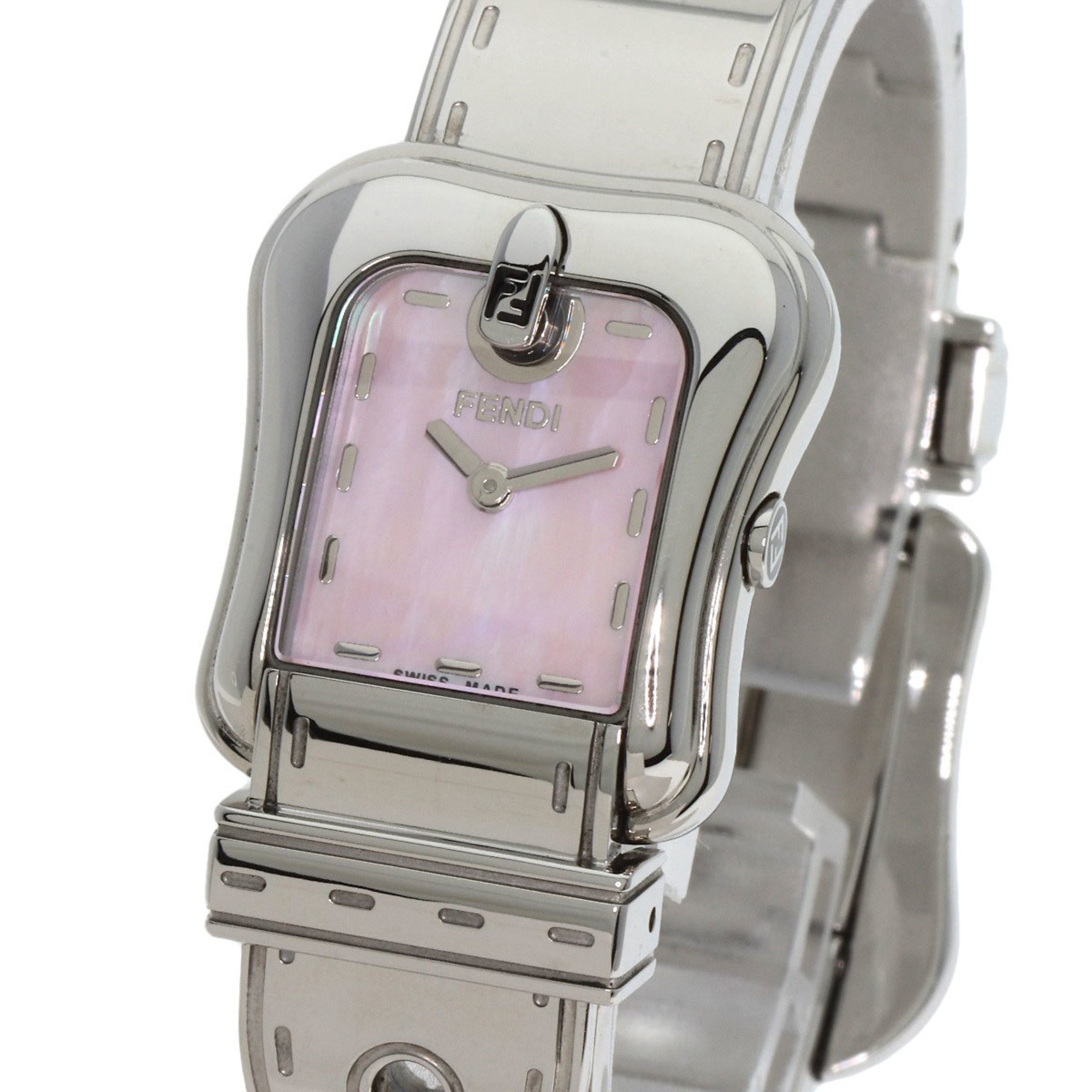 Fendi 3800L Buckle Motif Wristwatch Stainless Steel SS Ladies FENDI