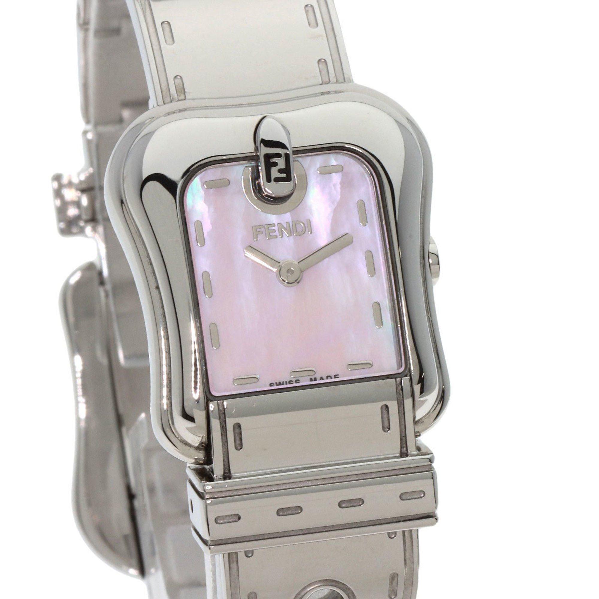 Fendi 3800L Buckle Motif Wristwatch Stainless Steel SS Ladies FENDI