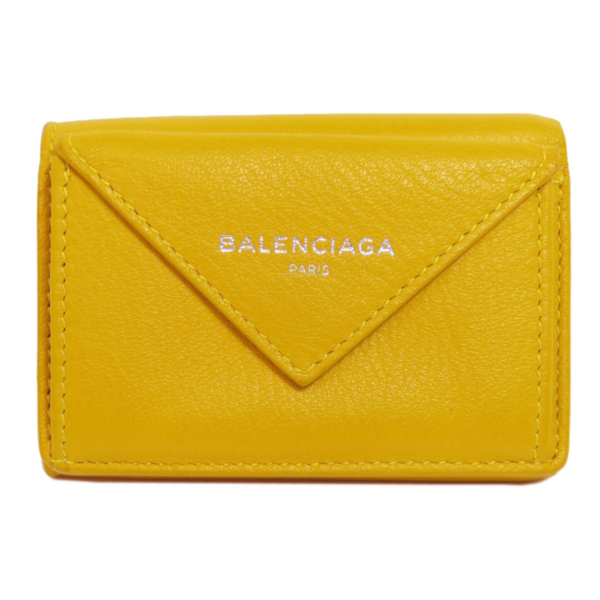 Balenciaga 391446 Paper Wallet Bi-fold Leather Women's BALENCIAGA