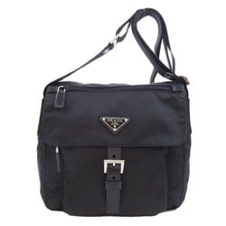 Prada shoulder bag with metal fittings, nylon material, for women, PRADA