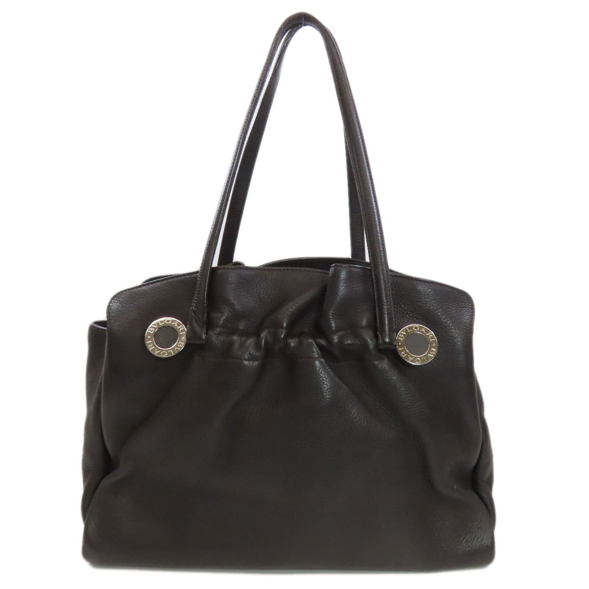 BVLGARI Tote Bag Leather Women's