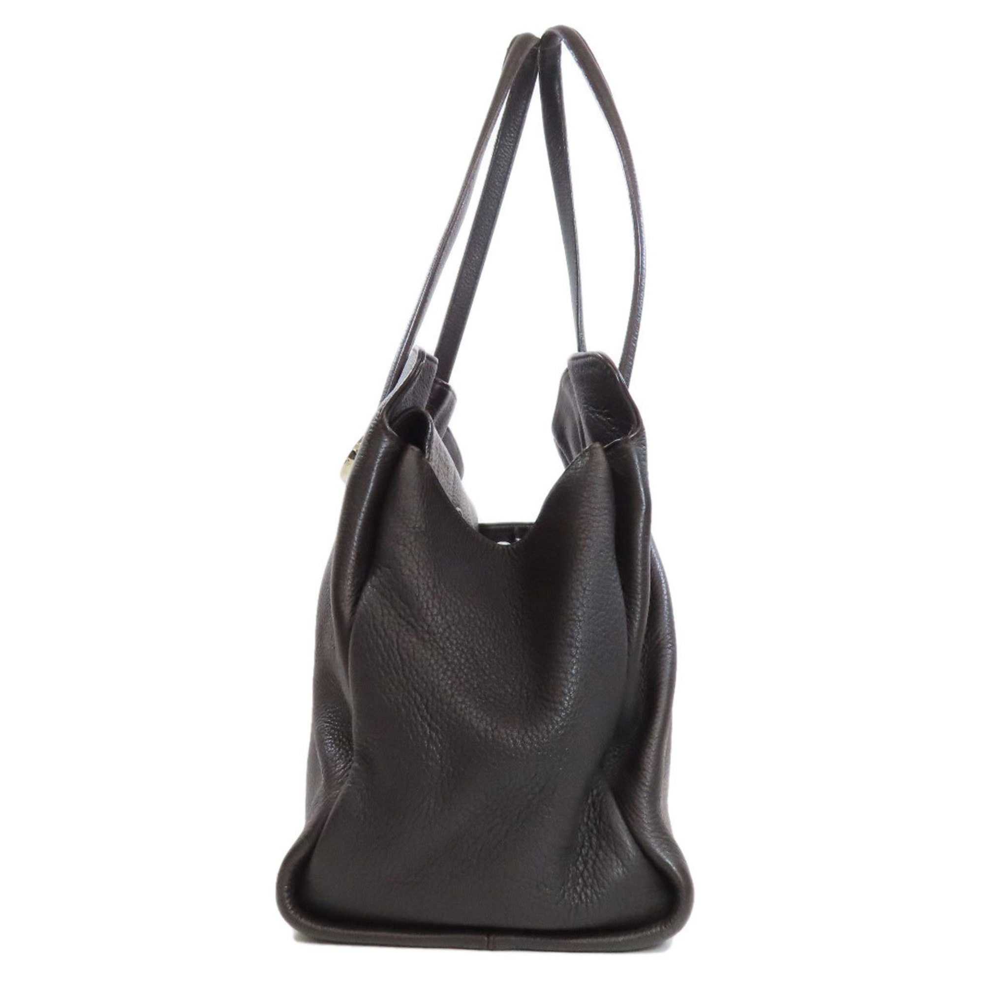 BVLGARI Tote Bag Leather Women's