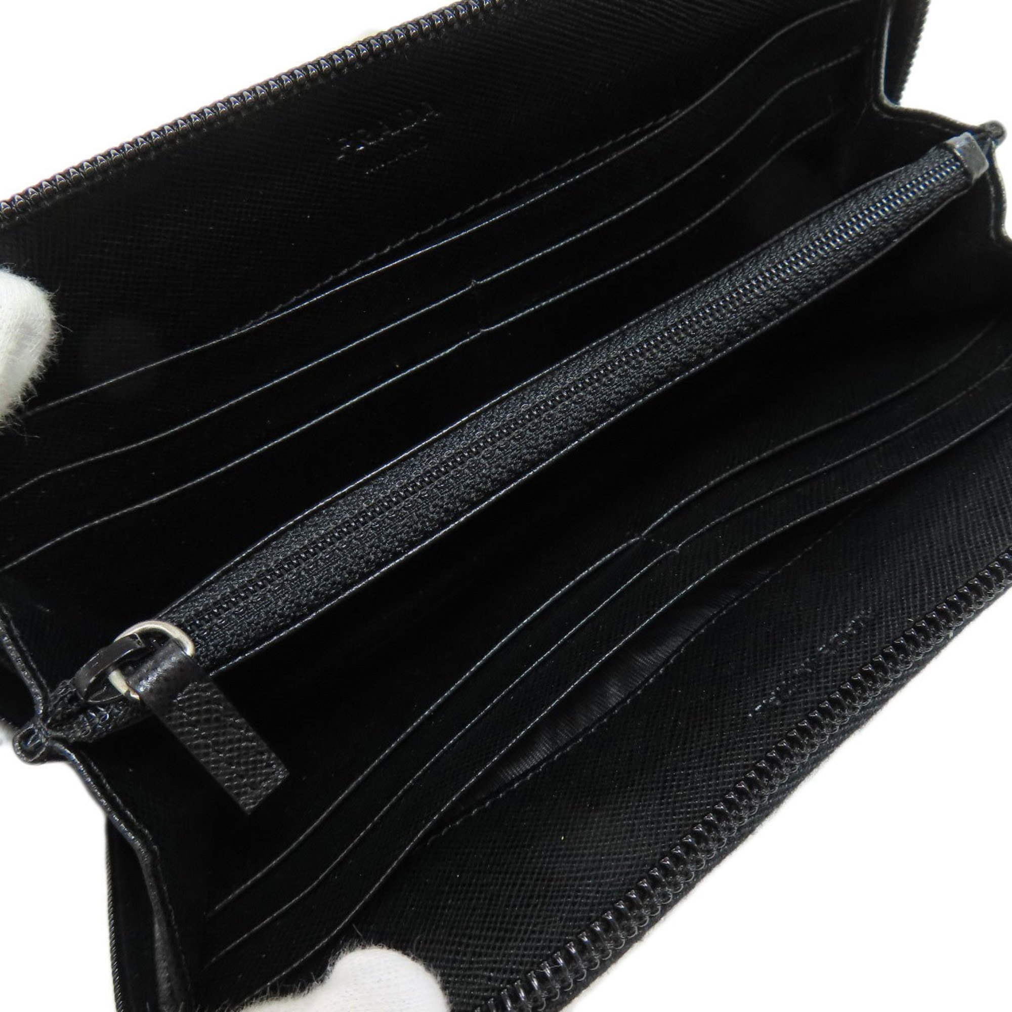 Prada metal fittings long wallet nylon material women's PRADA