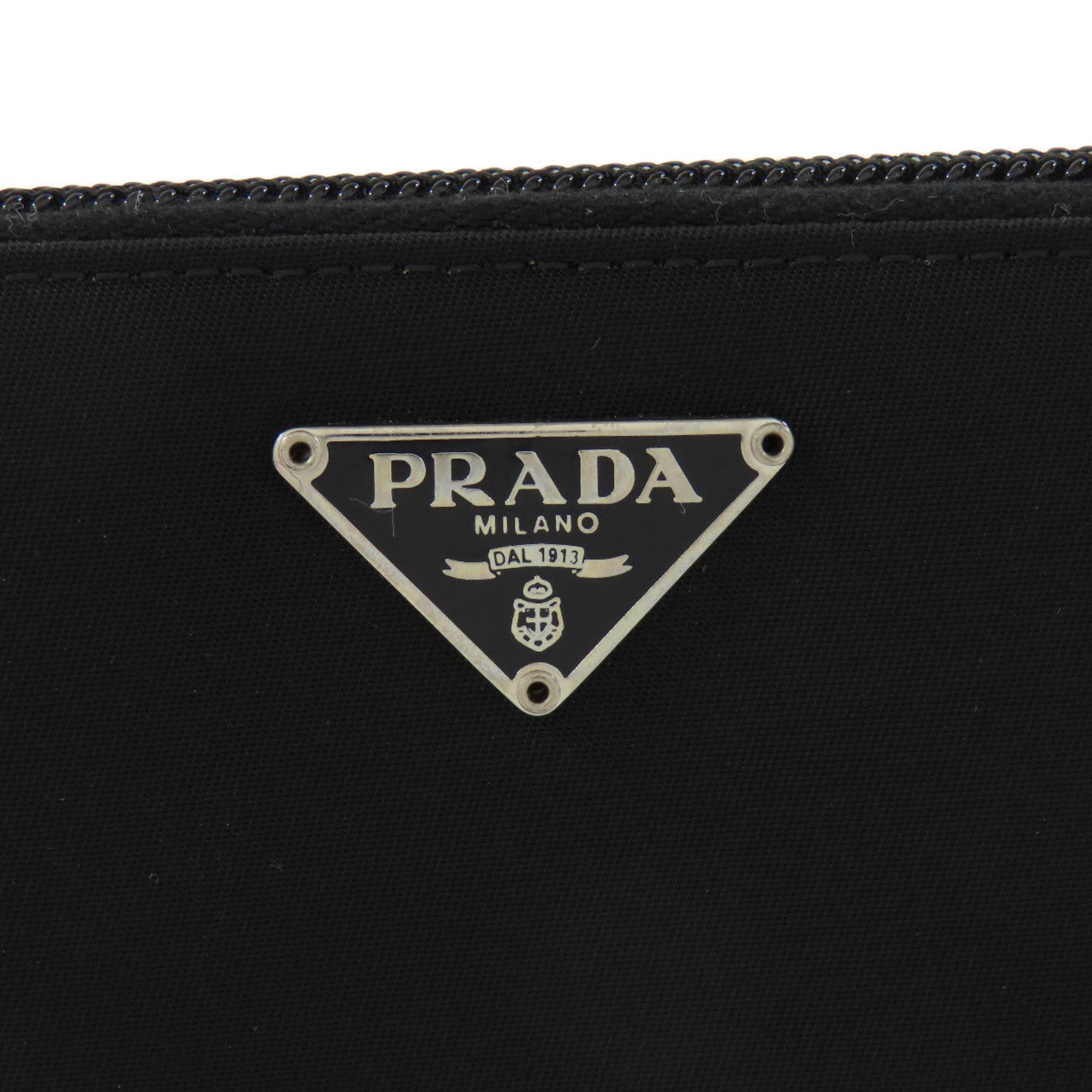 Prada metal fittings long wallet nylon material women's PRADA