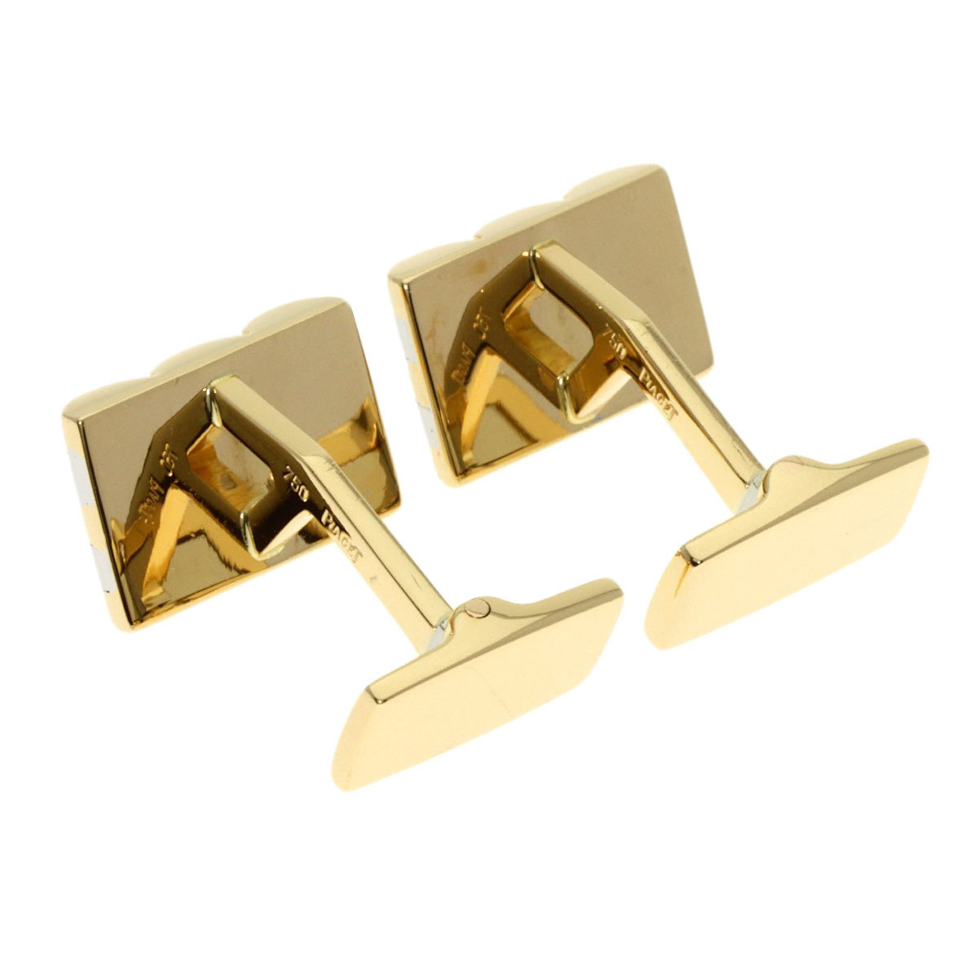 Piaget Diamond Cufflinks K18 Yellow Gold Men's PIAGET