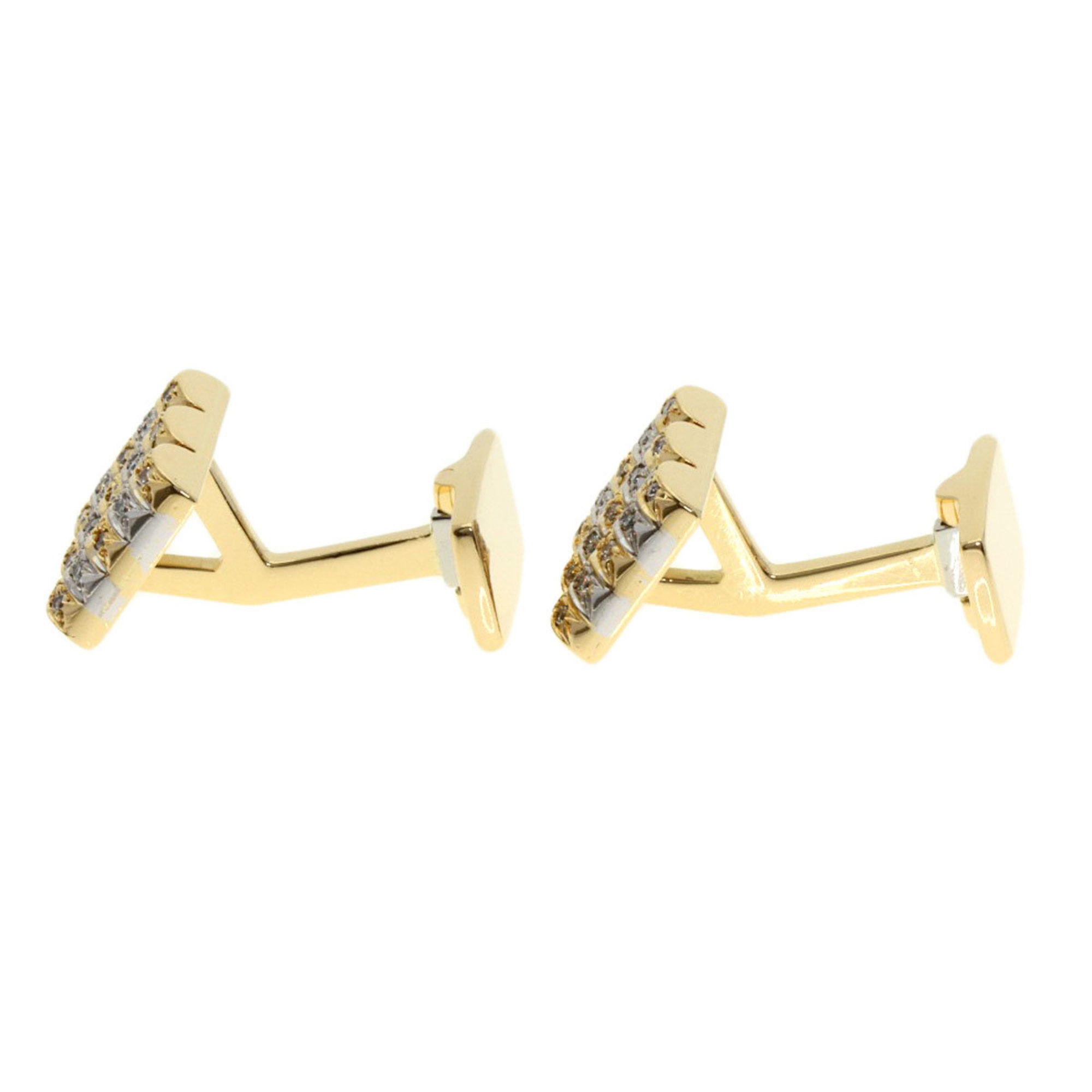 Piaget Diamond Cufflinks K18 Yellow Gold Men's PIAGET