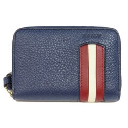 BALLY Bally Stripe Wallet/Coin Case Leather Women's