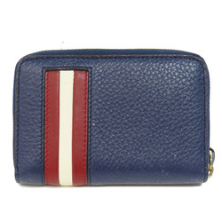 BALLY Bally Stripe Wallet/Coin Case Leather Women's