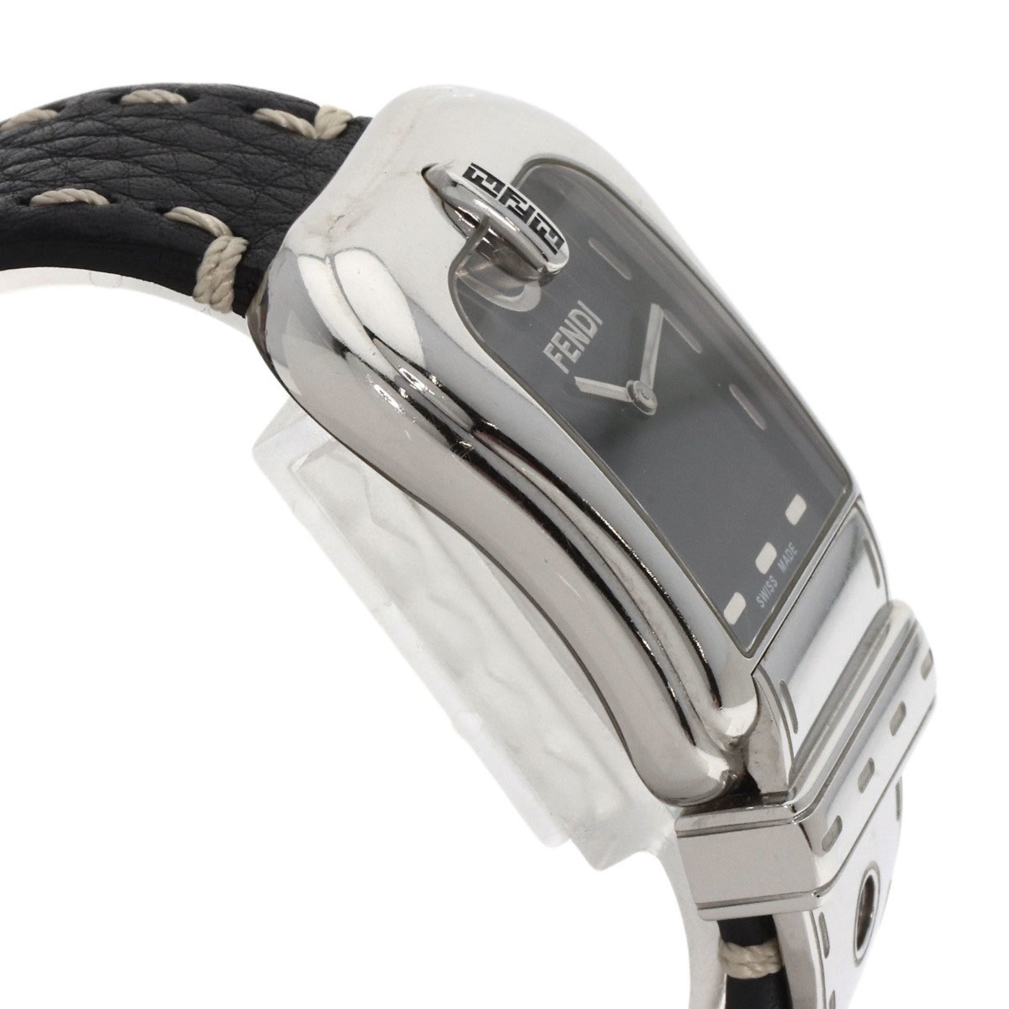 Fendi 3800G Buckle Motif Watch Stainless Steel Leather Women's FENDI