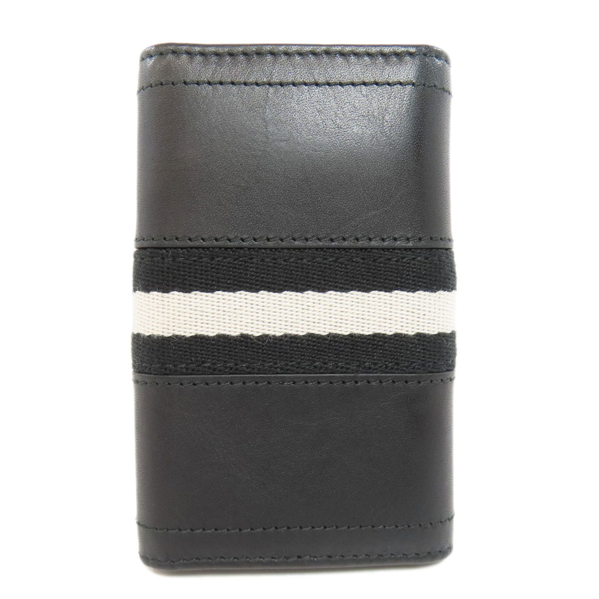 BALLY Bally Stripe Key Case Leather Women's