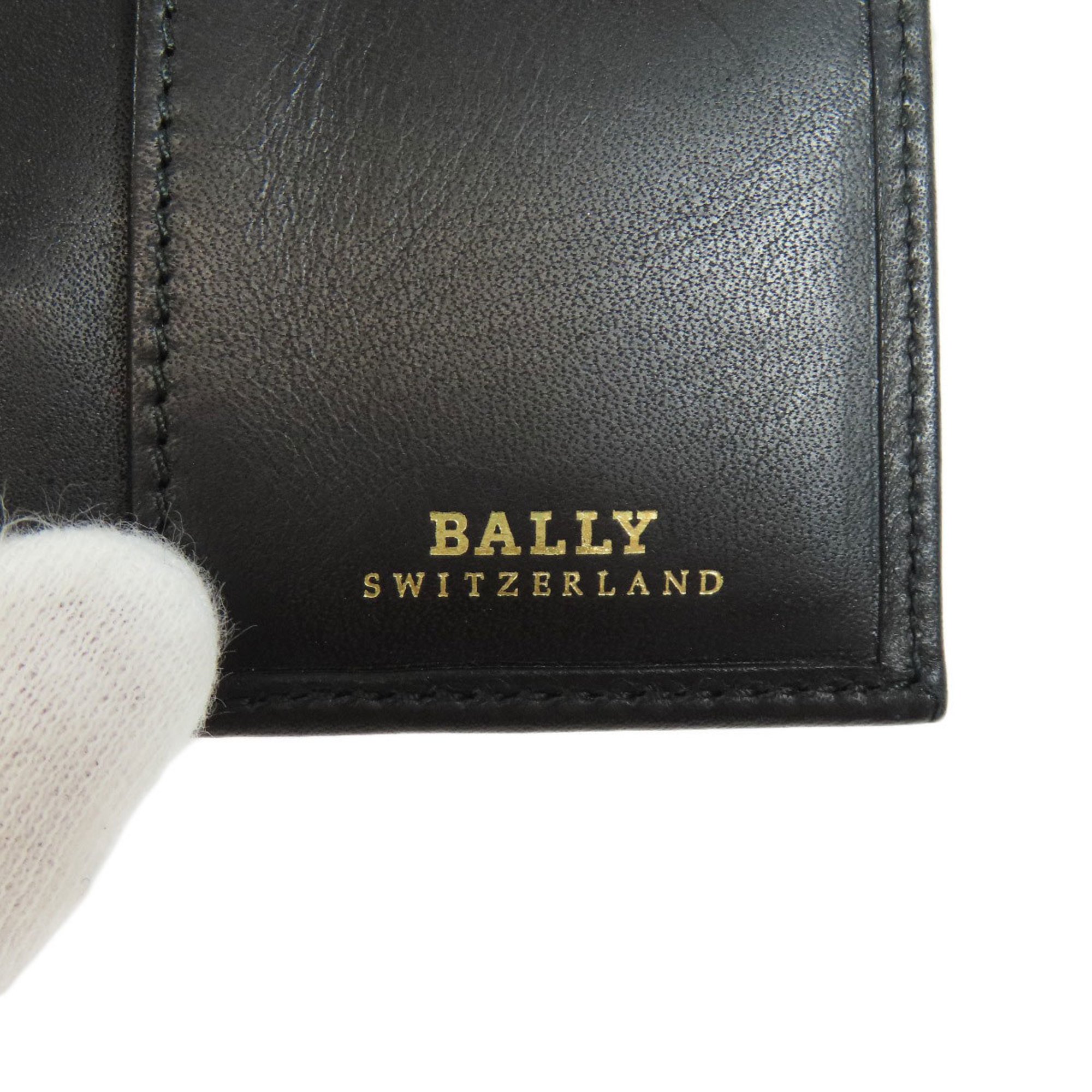 BALLY Bally Stripe Key Case Leather Women's