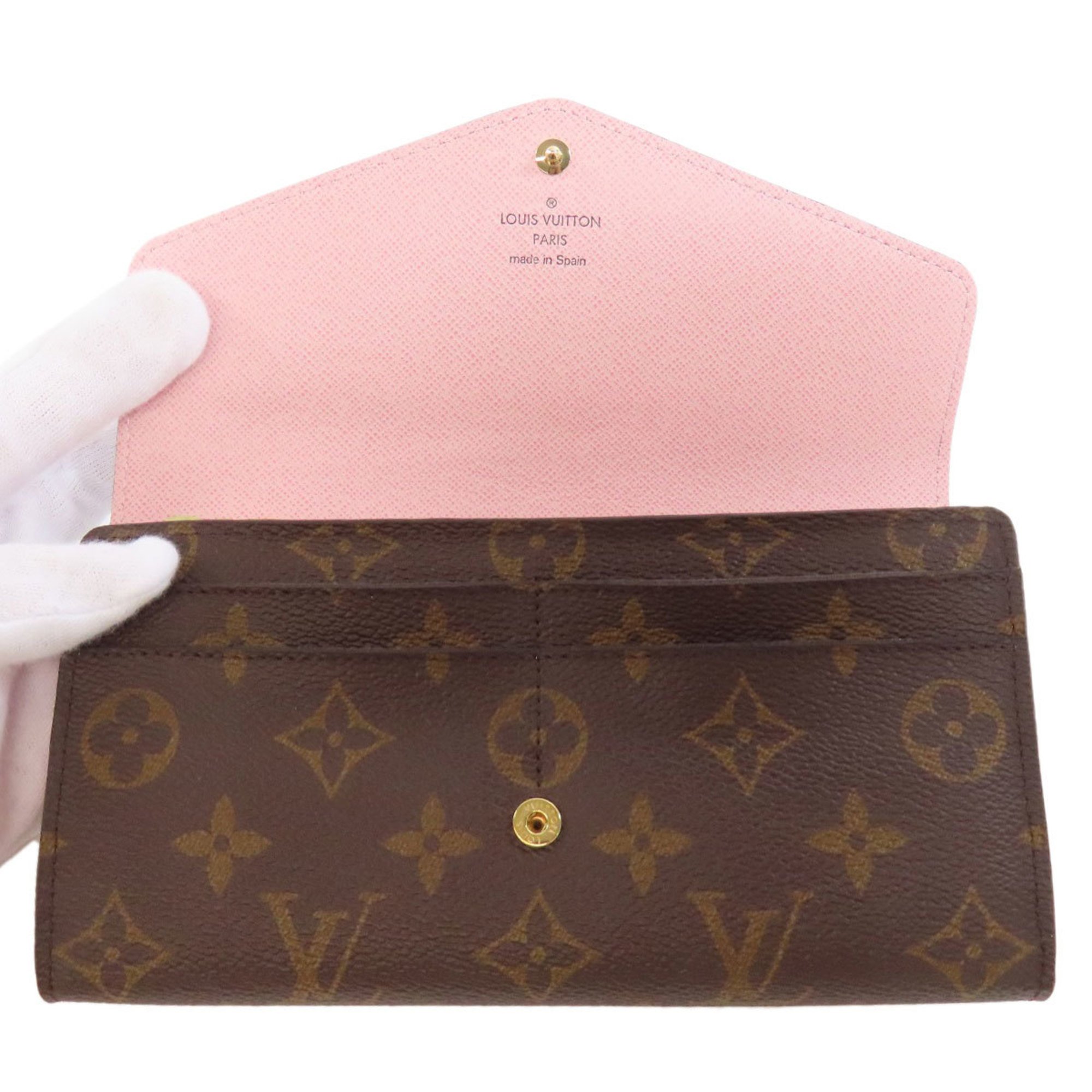 Louis Vuitton M62235 Portefeuille Sarah Long Wallet Monogram Canvas Women's LOUIS VUITTON