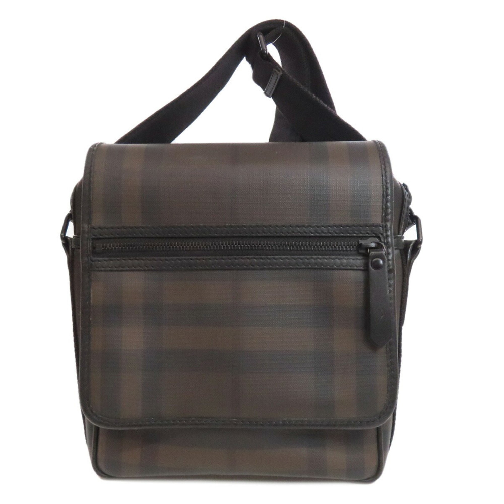 Burberry Checked Shoulder Bag Calf Leather Women's BURBERRY