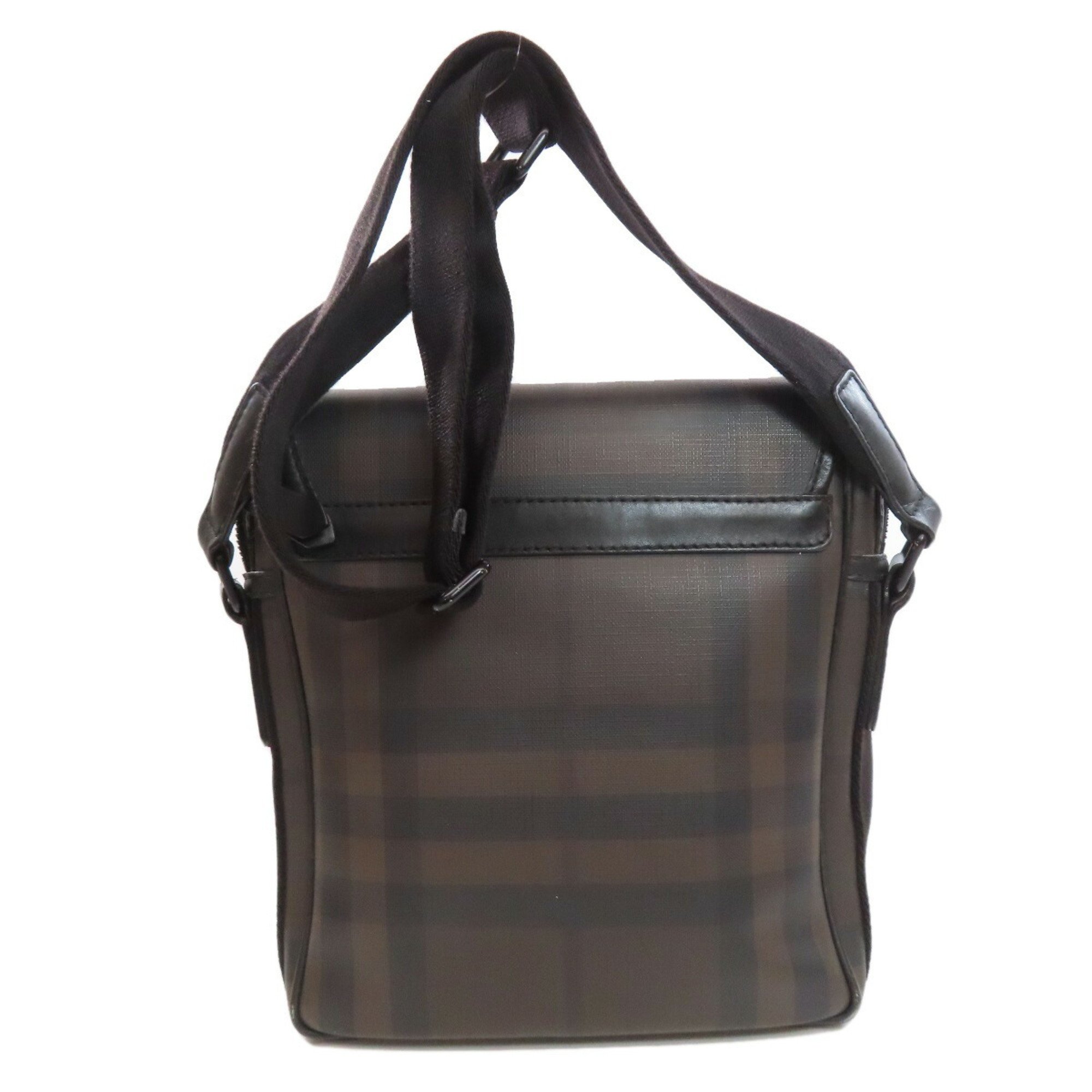 Burberry Checked Shoulder Bag Calf Leather Women's BURBERRY