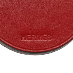 HERMES Ladybug Keychain Red/Black Unisex Leather Charm