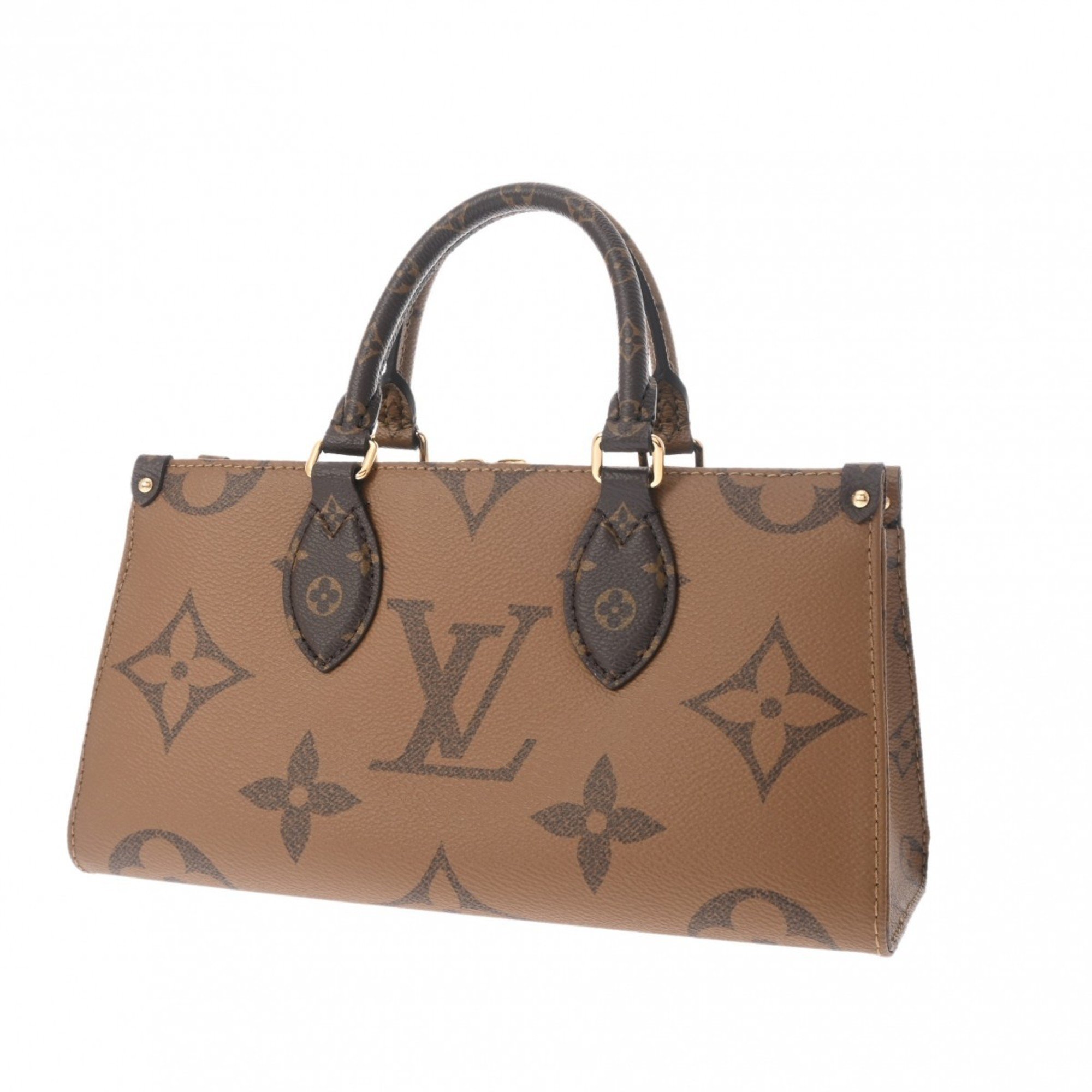 LOUIS VUITTON Louis Vuitton Monogram Reverse On the Go EW Shoulder Brown M46653 Women's Canvas Handbag