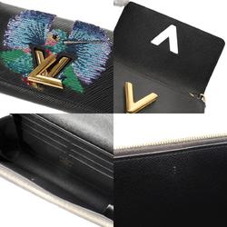 LOUIS VUITTON Epi Portefeuille Twisted Chain Hummingbird Sequins Black - Women's Leather Wallet