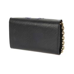 LOUIS VUITTON Epi Portefeuille Twisted Chain Hummingbird Sequins Black - Women's Leather Wallet