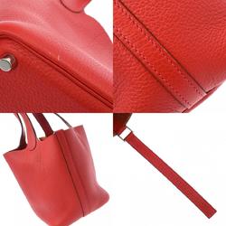 HERMES Hermes Picotin PM Rouge Garance □I stamp (around 2005) Women's Taurillon Clemence handbag