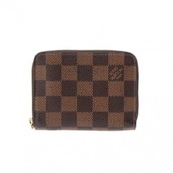 LOUIS VUITTON Damier Zippy Coin Purse Brown N63070 Women's Canvas Case