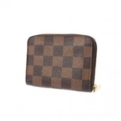 LOUIS VUITTON Damier Zippy Coin Purse Brown N63070 Women's Canvas Case