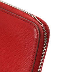 HERMES Azap Long Silk In Red P Stamp (around 2012) Women's Epson Wallet