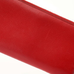 HERMES Azap Long Silk In Red P Stamp (around 2012) Women's Epson Wallet